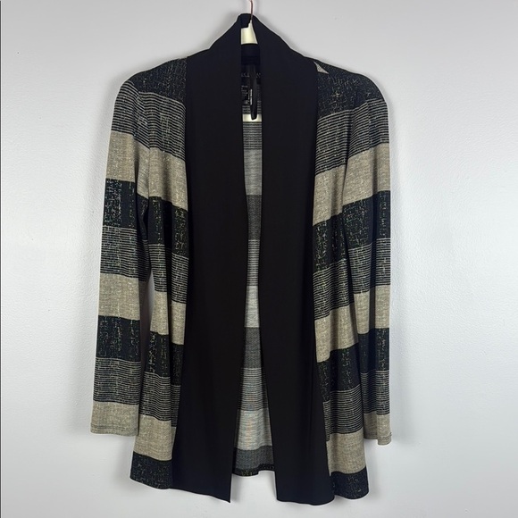 Vintage Frank Lyman Design Black and Gray Cardigan Sweater Size 2 - Picture 2 of 10